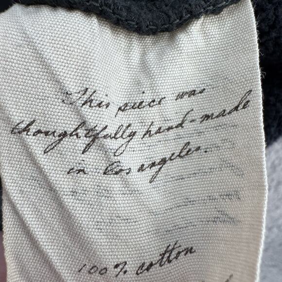 Raquel Allegra Black Tiger Drop Shoulder Sweatshirt Womens M $345 Rare - Picture 5 of 5